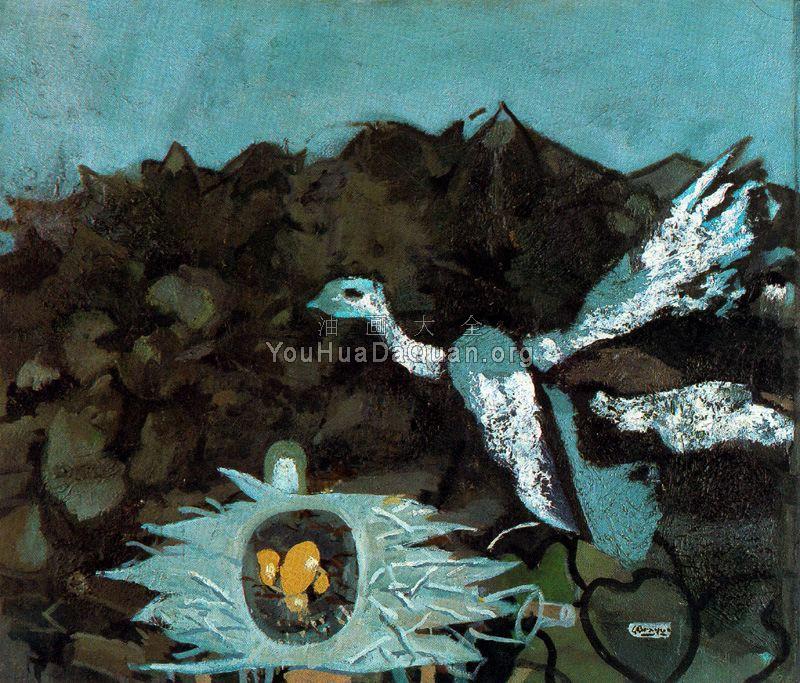 Bird and it's nest - 乔治·勃拉克